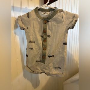 City mouse romper with vintage cars